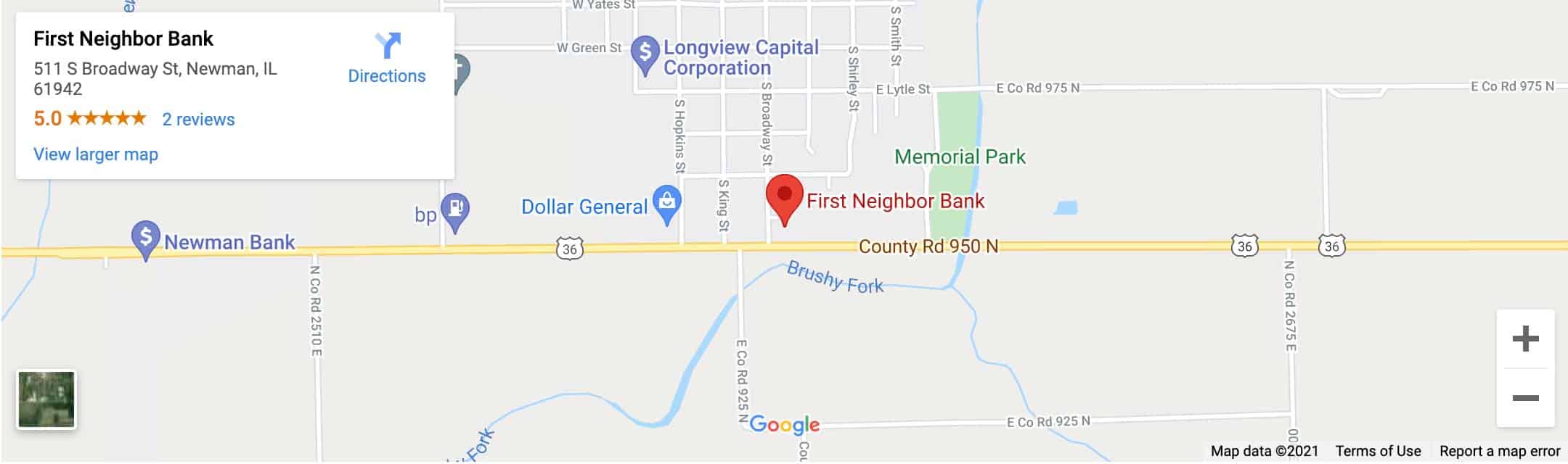 Decorative - First Neighbor Bank Newman Google Map Image